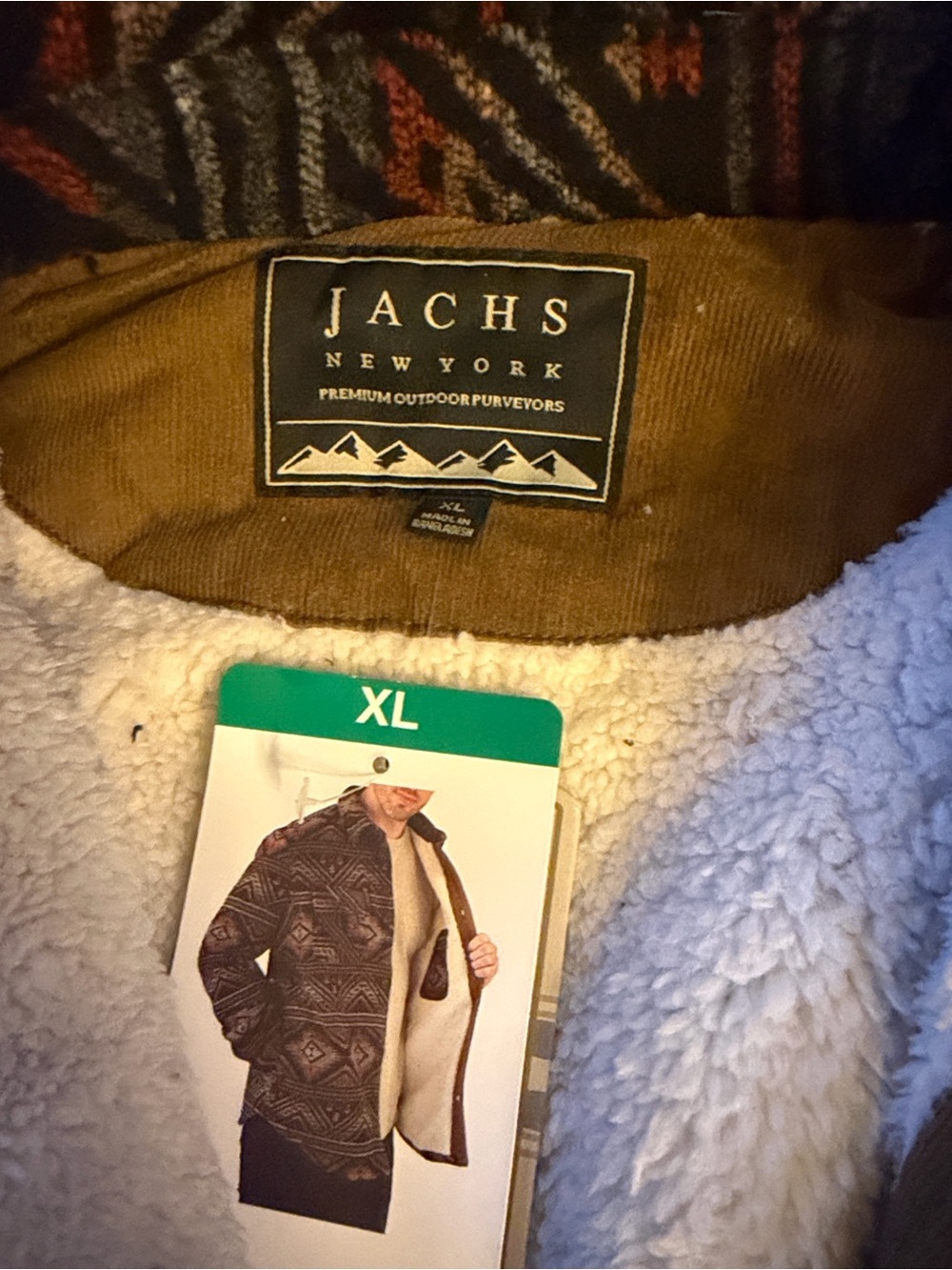 Jachs New York Brown Sherpa-Lined Shirt Jacket